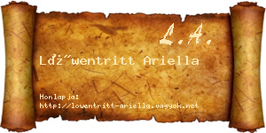 Löwentritt Ariella névjegykártya